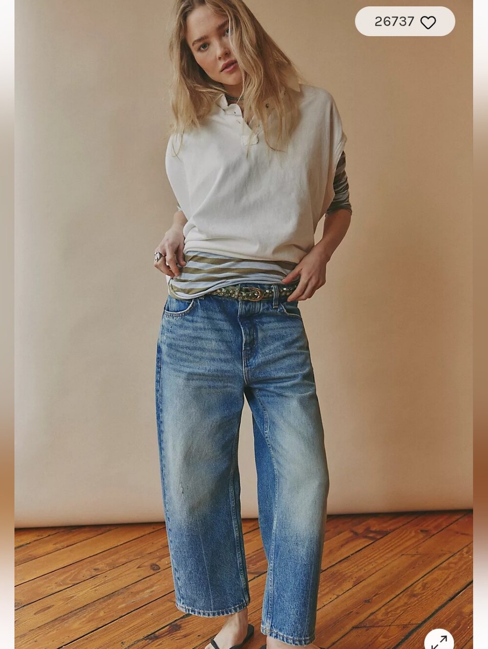 NWT Free People We The Free Deep Trance Dropped Boyfriend Jeans-Size 27